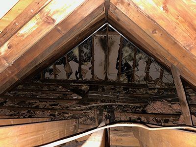Attic gable framing and rafters